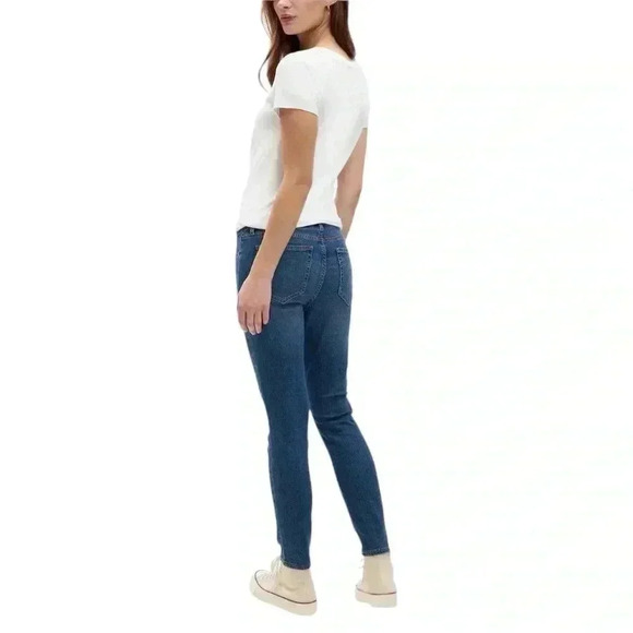 NWOT, GAP, Mid Rise Favorite Ankle Jeggings, Size 30, Dark Indigo Blue - Picture 3 of 11